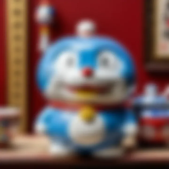 Intricate Doraemon Mug Design with Cultural Motifs