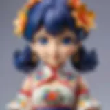 Intricate Floral Design on Chika Fujiwara Nendoroid Figure