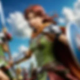 Fierce battle scene between protagonists and antagonists