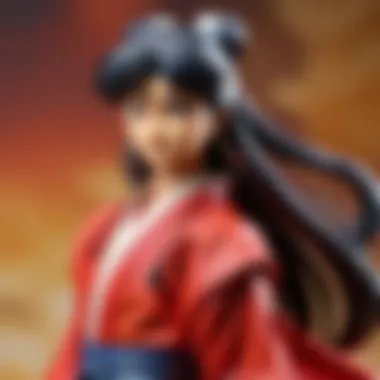 Detailing of Craftsmanship A close-up of a meticulously crafted Inuyasha figure, highlighting its details and craftsmanship.