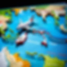 Japan to USA Shipping Routes Map