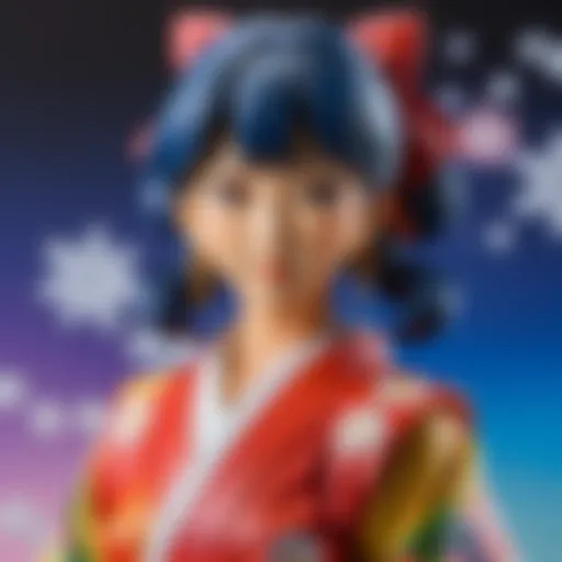 Japanese plastic figure showcasing intricate details