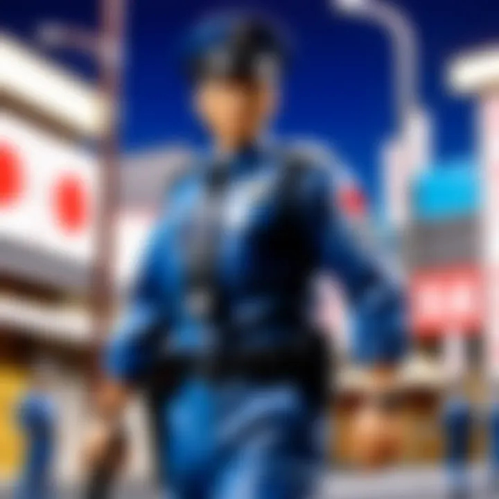 Japanese Police Action Figure Trendsetting Display