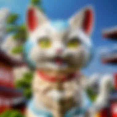 Adorable Cat-themed Plastic Figurine Kawaii Cat-themed Plastic Figure at NipToys