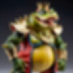 Detailed view of the King K. Rool Amiibo showcasing its intricate design and vibrant colors