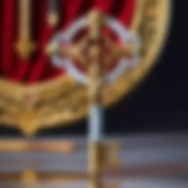 Close-up of a crafted Kingdom Key replica revealing details