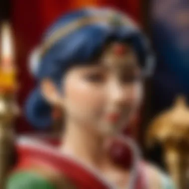 An enthusiast admiring a Kingdom Key replica