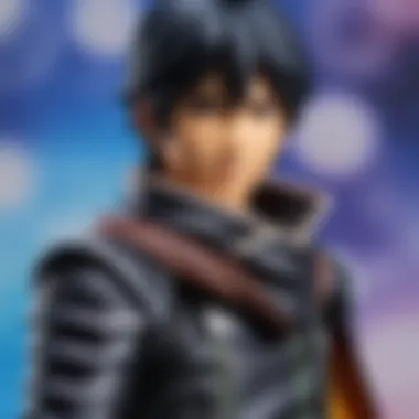 Intricate Details of Kirito Plastic Figure Close-Up Shot