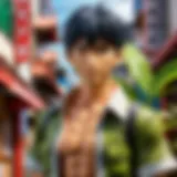 Kotaro in the Urban Jungle Illustration of Kotaro standing alone in a bustling city