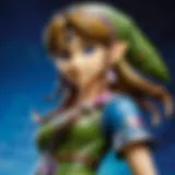 Detailed view of Twilight Princess Amiibo figures showcasing artistry
