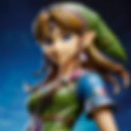 Detailed view of Twilight Princess Amiibo figures showcasing artistry