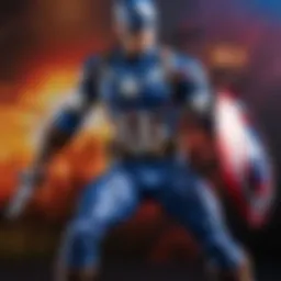 Mafex Captain America Endgame Edition figure showcasing detailed design.