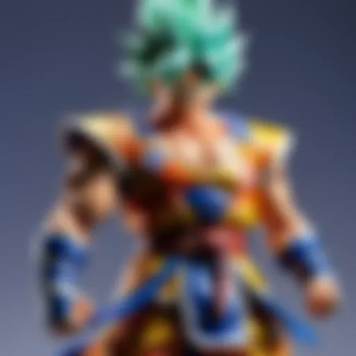 Majestic Saiyan Warrior in Battle Stance