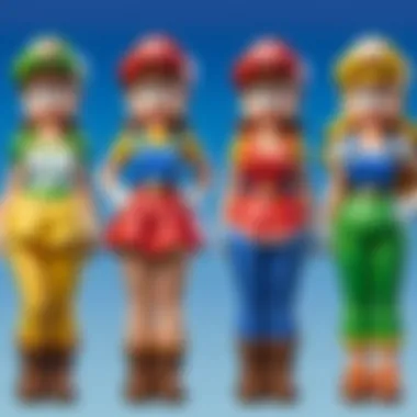 A selection screen displaying the diverse cast of characters available in 'Mario Party' for the Wii U