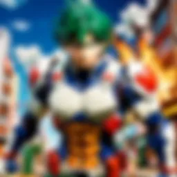 Dynamic gameplay showcasing a character from My Hero Academia in action