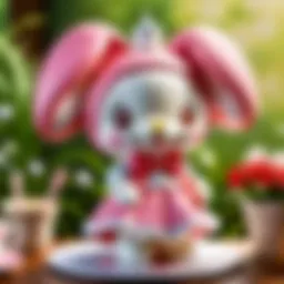 Charming My Melody character centerpiece adorned with pastel decorations