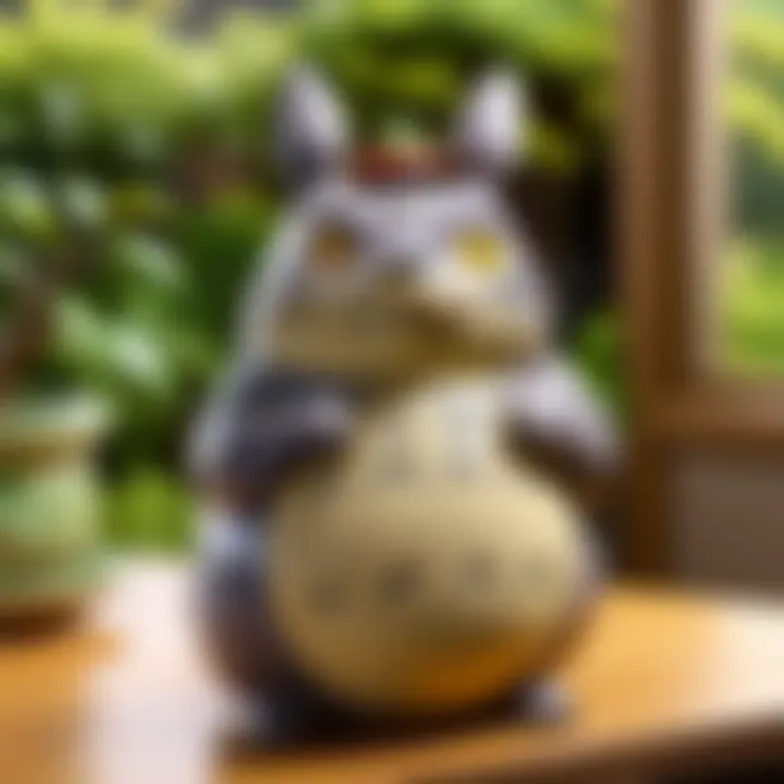 An exquisite ceramic Totoro figurine