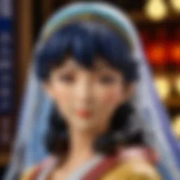 Mysterious figure with a veil