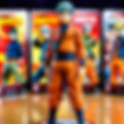 Collection of rare Naruto trading cards displayed