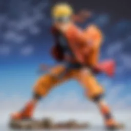 Illustration of Naruto in intense battle stance