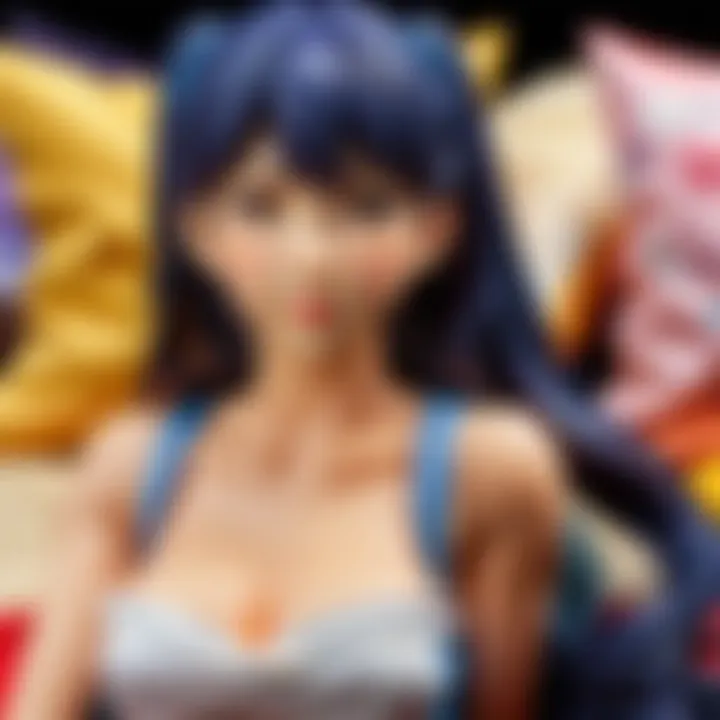 A close-up shot showcasing the texture and quality of dakimakura fabric.