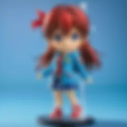 Elegant nendoroid display setup showcasing various figures