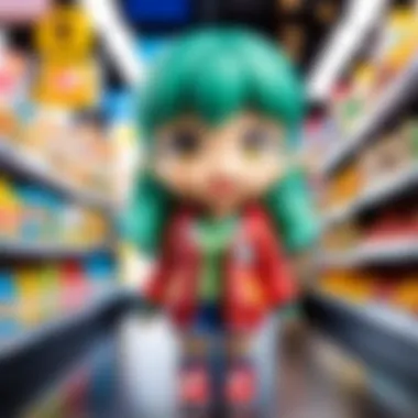 Vibrant Nendoroid Shopping Scene Colorful Nendoroid Shopping Experience