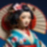 Elegant Japanese Geisha-Inspired Anime Figure