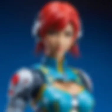 Futuristic Cyberpunk-Inspired Anime Figure