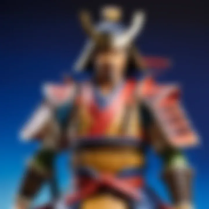 Detailed Japanese Plastic Figure of a Samurai Warrior