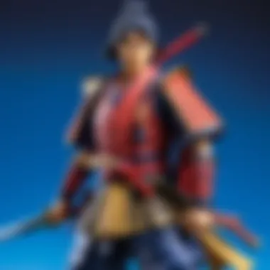 Minimalist Samurai Warrior Anime Figure