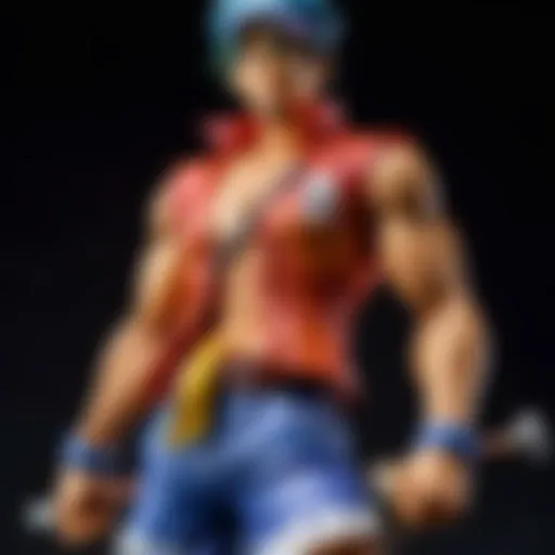 An intricately designed One Piece Ace figure showcasing vibrant colors and dynamic pose