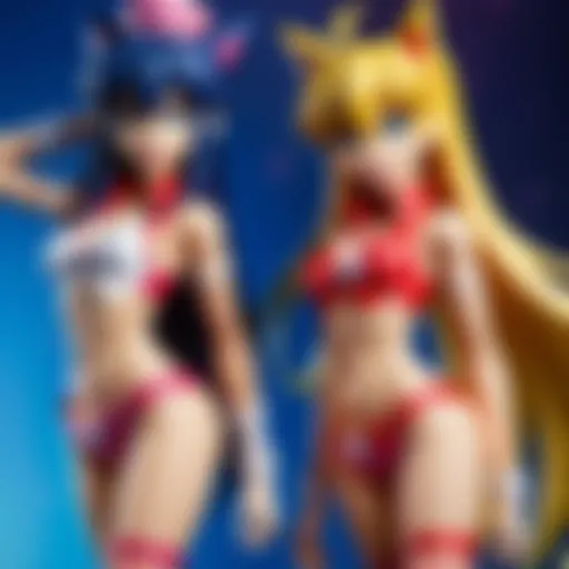Iconic characters from Panty & Stocking