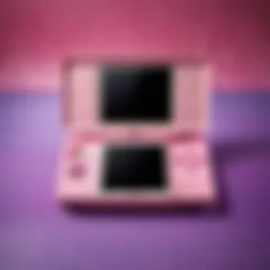 Elegance in Pink: The Sleek Design of Nintendo DSi Pink Nintendo DSi showcasing its sleek design