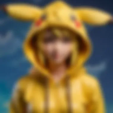 Pokemon hoodie with ears Pikachu design