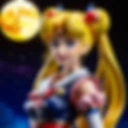 Elegant Sailor Moon Figurine with Moonlight Glow