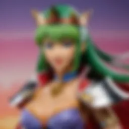 A captivating scene showcasing the vibrant character design of Queen's Blade.