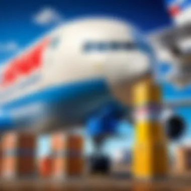 Optimizing Logistics Efficiency Illustration showcasing the efficiency of air mail logistics