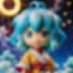 Majestic Rimuru Tempest slime plush in celestial aura