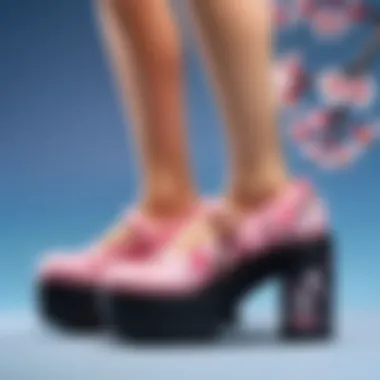 Nature's Beauty: Sakura Blossom-themed Platform Shoes Sakura Blossom-themed platform shoes