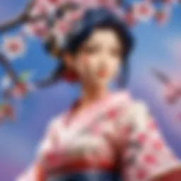 A detailed illustration of a Sakura Card showcasing its intricate design and magical elements