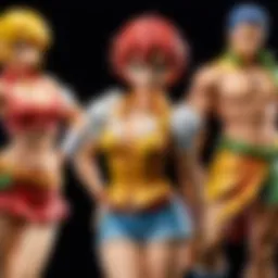 A vibrant collection of Seven Deadly Sins figures showcasing key characters.