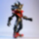 Shadow the Hedgehog figure in dynamic action pose