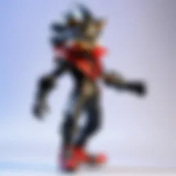Shadow the Hedgehog figure in dynamic action pose