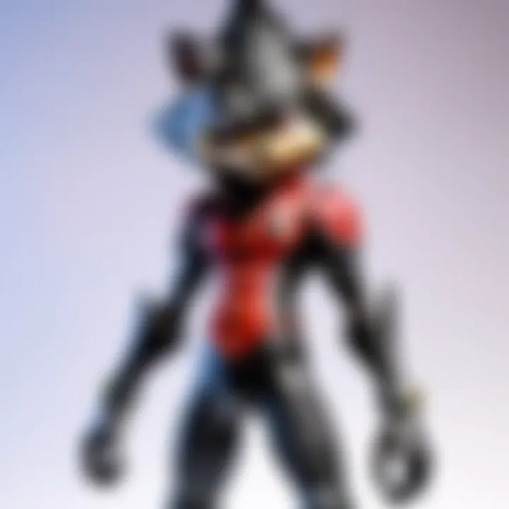 Shadow the Hedgehog figure showcasing intricate detailing