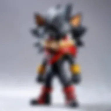 Intricate Design of Shadow the Hedgehog Keychain Mysterious Shadow the Hedgehog Keychain Design