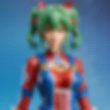 A vibrant collection of anime figures displayed on a shelf