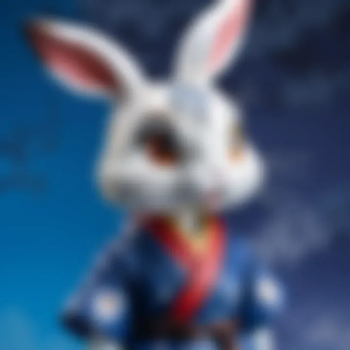 Modern interpretation of the gloomy rabbit in contemporary anime
