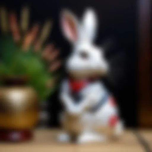 Artistic representation of the gloomy rabbit in traditional Japanese style