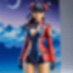 Close-up view of a detailed Misato figure showcasing intricate design elements.